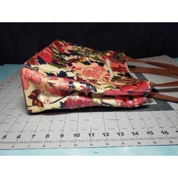 SAKROOTS Shoulder Bag BOHO FLOWER POWER Maroon Crimson Peace Floral EXCELLENT - Picture 13 of 15